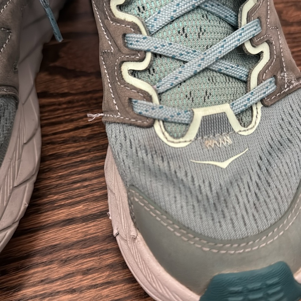Hoka Women's Teal and Aqua Trail Running Shoes - Picture 14 of 16